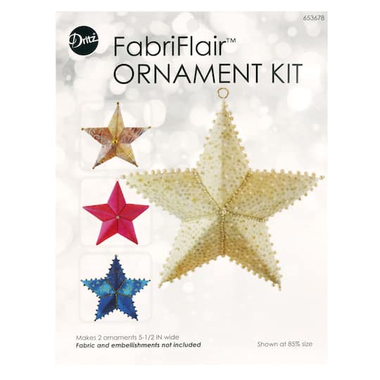 Dritz&#xAE; FabriFlair 5.5&#x22; Ornament Kit Star Pattern